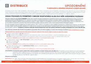 Upozornění k odstranění a okleštění stromoví a jiných porostů 1